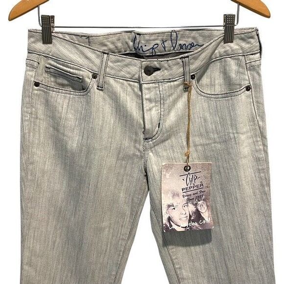 Chip & Pepper RARE Pamela Straight Leg denim jeans size 30 (10) Women's Gray NWT - Picture 2 of 10